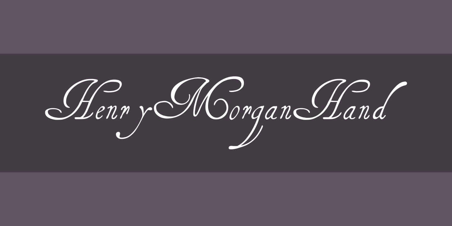 HenryMorganHand Font